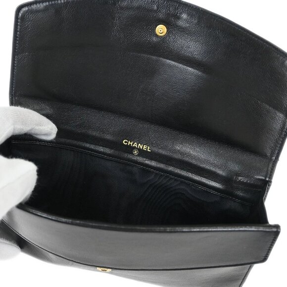 Chanel Black Lambskin Long Wallet Purse 125062 main image 5